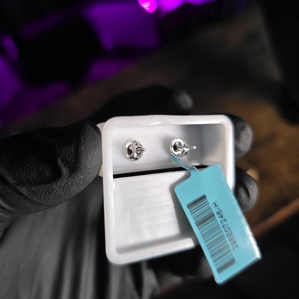 4ct. Moissanite 925 Silver Earrings - Picture 3 of 4